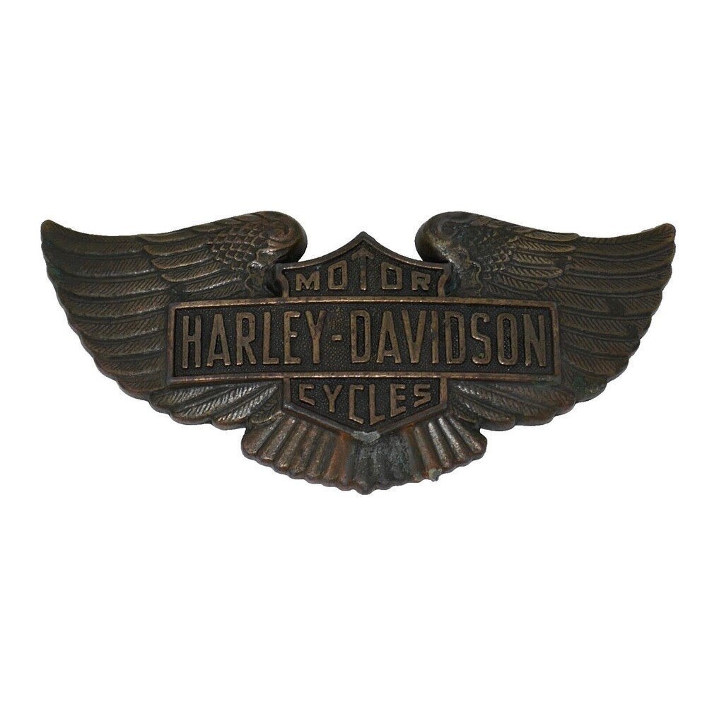 Righteous Products 1973 Bronze Harley Davidson Wings Belt Buckle